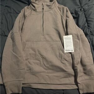 lululemon athletica Taupe Half-Zip Hoodie